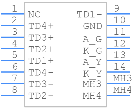 X05AQ030AC1OD057 - XKB Connectivity - PCB symbol