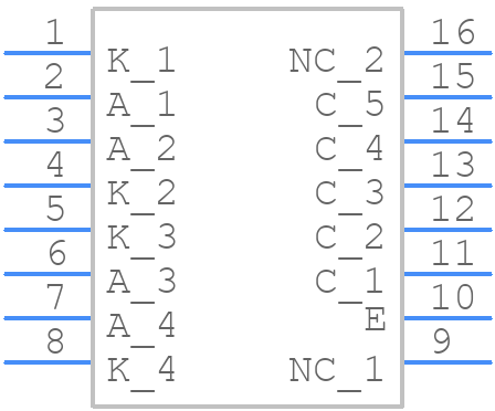 HCPL-6751 - Hewlett Packard - PCB symbol