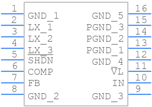 MAX618EEE+ - Analog Devices - PCB symbol