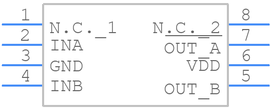 MAX628CSA+ - Analog Devices - PCB symbol