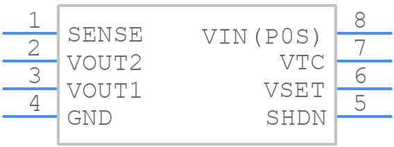MAX663CSA+ - Analog Devices - PCB symbol