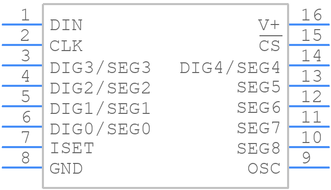 MAX6950EEE+ - Analog Devices - PCB symbol