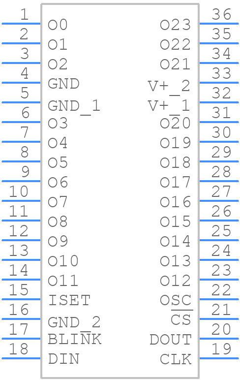 MAX6952EAX+ - Analog Devices - PCB symbol