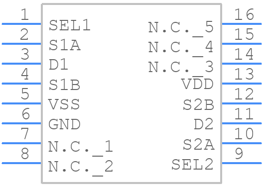 TMUX6136PWR - Texas Instruments - PCB symbol