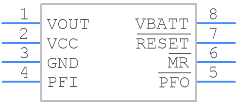 MAX704TCSA+ - Analog Devices - PCB symbol