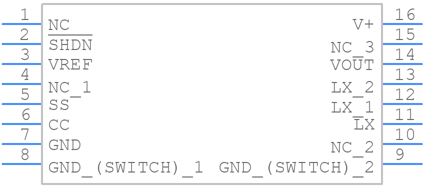 MAX732CWE+ - Analog Devices - PCB symbol