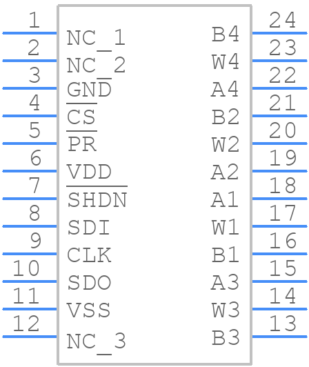 AD5204BRZ100 - Analog Devices - PCB symbol