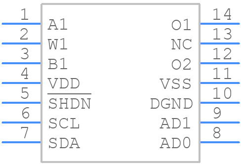 AD5241BRUZ100 - Analog Devices - PCB symbol