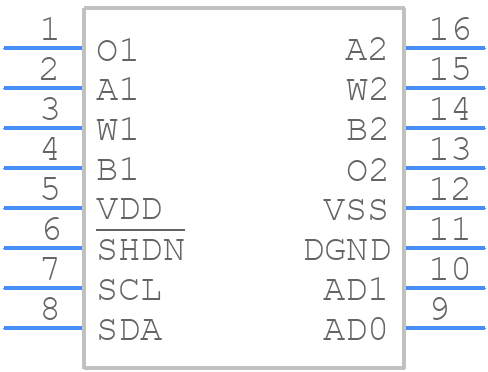 AD5242BRUZ1M - Analog Devices - PCB symbol