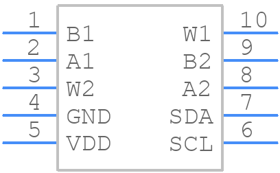 AD5243BRMZ10 - Analog Devices - PCB symbol