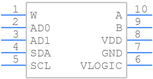 AD5258BRMZ10 - Analog Devices - PCB symbol
