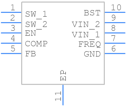 MP4458DQT-LF-Z - Monolithic Power Systems (MPS) - PCB symbol