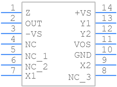 AD532JDZ - Analog Devices - PCB symbol