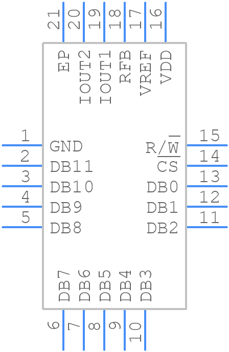 AD5445YCPZ - Analog Devices - PCB symbol