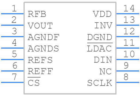 AD5542JRZ - Analog Devices - PCB symbol