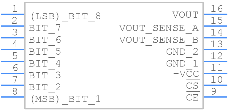 AD557JNZ - Analog Devices - PCB symbol