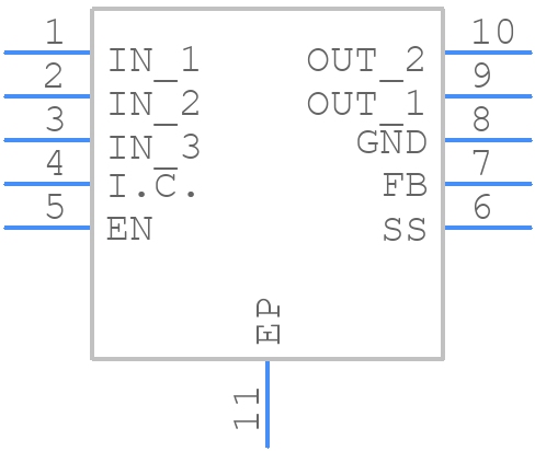 MAX15027ATB/V+T - Analog Devices - PCB symbol