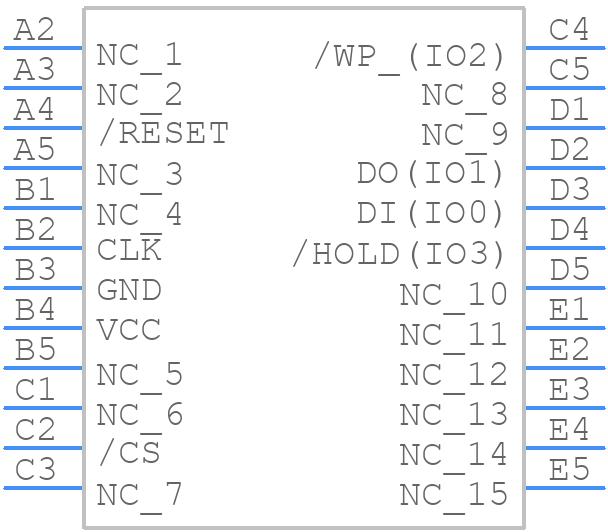 W25Q256JVBIM - Winbond - PCB symbol