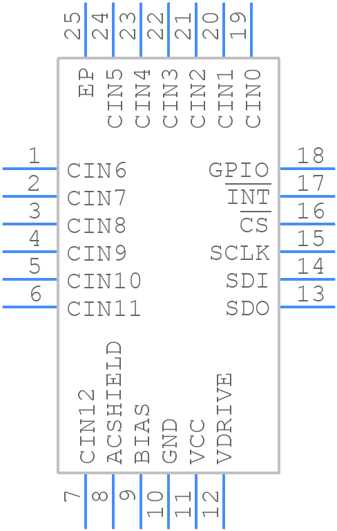 AD7147PACPZ-500R7 - Analog Devices - PCB symbol