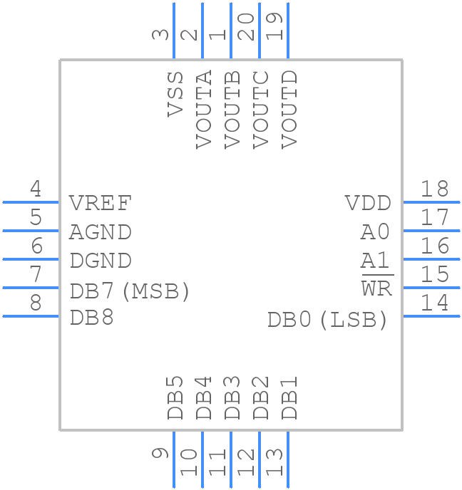 AD7226KPZ - Analog Devices - PCB symbol