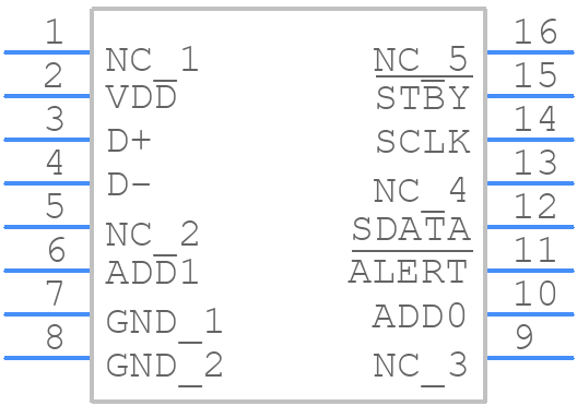 ADM1021AARQZ-R - onsemi - PCB symbol