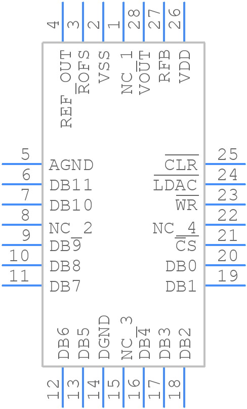 AD7245JPZ - Analog Devices - PCB symbol
