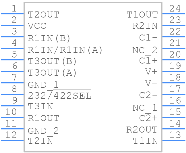 AD7306JNZ - Analog Devices - PCB symbol