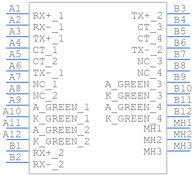 JX80-0019NL - Pulse Electronics - PCB symbol