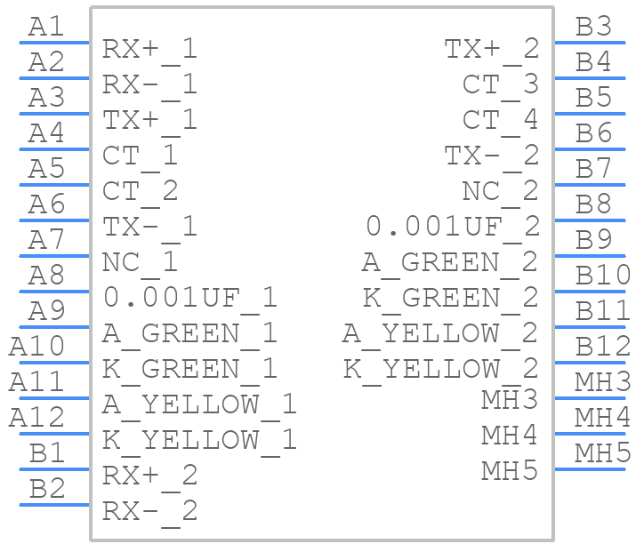 JX80-0037NL - Yageo Group - PCB symbol