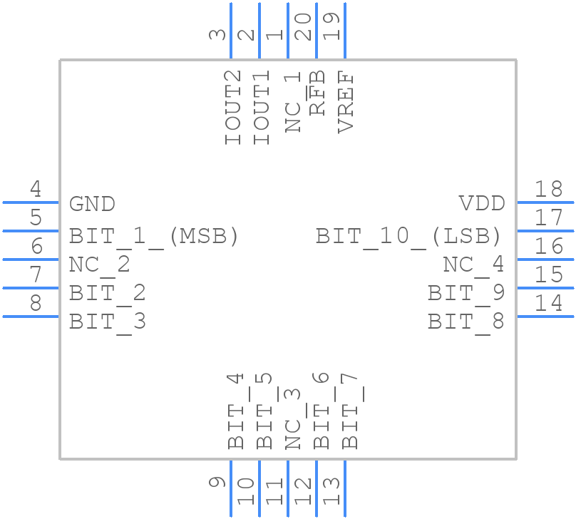 AD7533JPZ - Analog Devices - PCB symbol