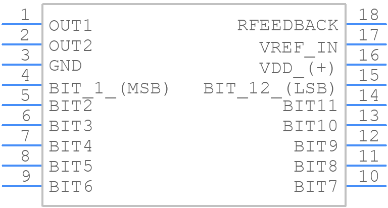 AD7541AJNZ - Analog Devices - PCB symbol