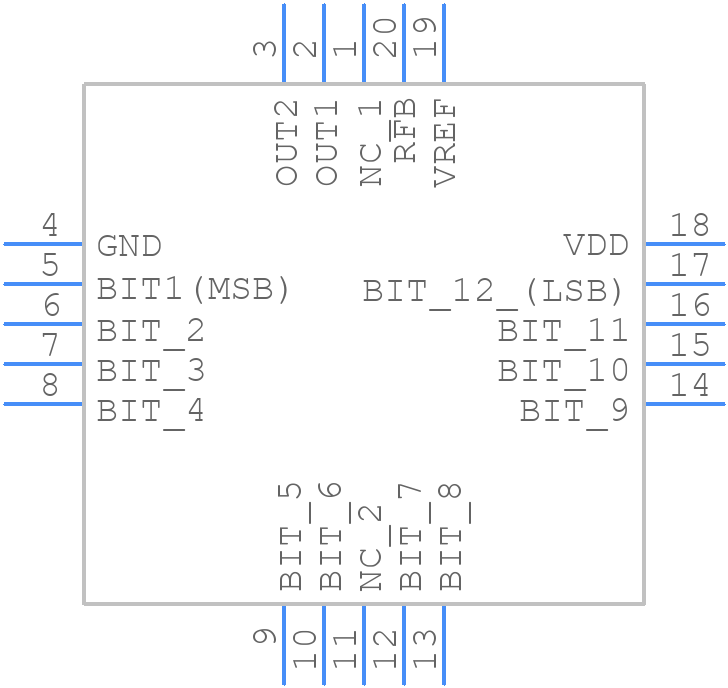 AD7541AJPZ - Analog Devices - PCB symbol
