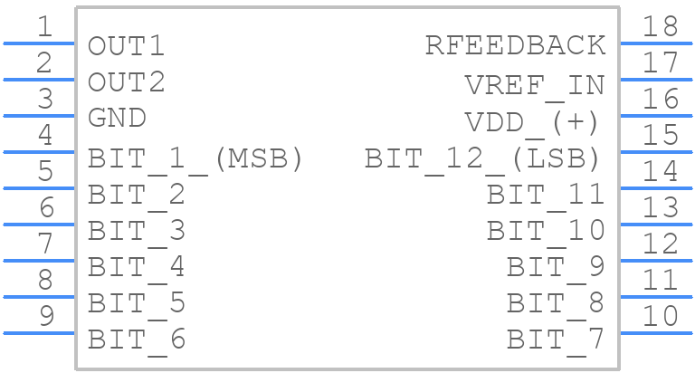 AD7541AKNZ - Analog Devices - PCB symbol