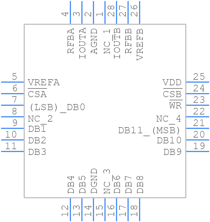 AD7547JPZ - Analog Devices - PCB symbol