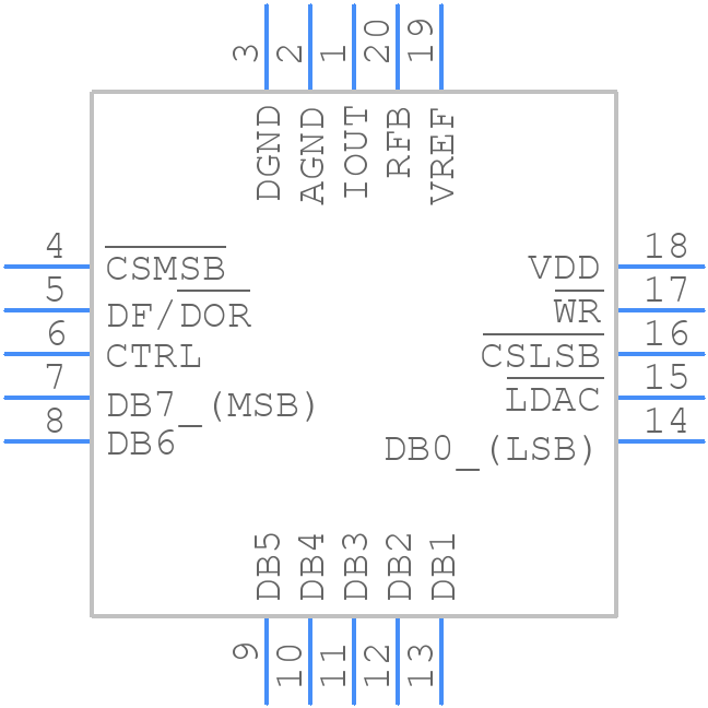 AD7548JPZ - Analog Devices - PCB symbol
