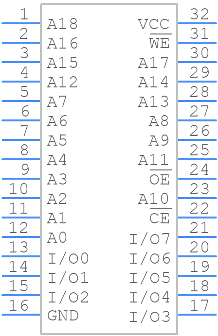 AT29C040A-12PC - Microchip - PCB symbol