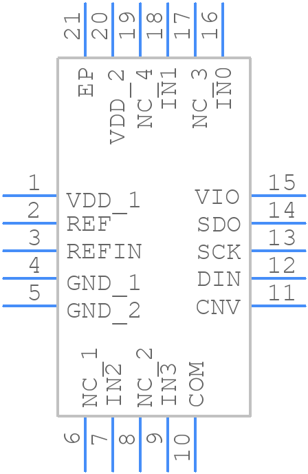 AD7682BCPZ - Analog Devices - PCB symbol