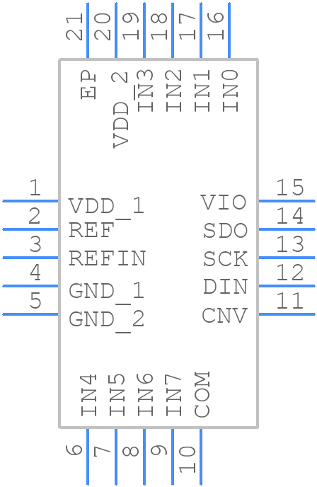 AD7689BCPZ - Analog Devices - PCB symbol
