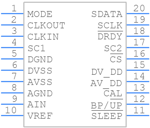 AD7703CRZ - Analog Devices - PCB symbol