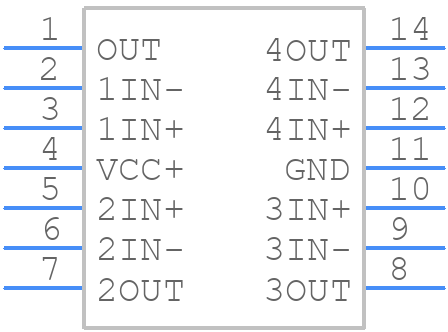 LMV324QPWRE4 - Texas Instruments - PCB symbol
