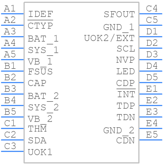 MAX14746BEWA+T - Analog Devices - PCB symbol