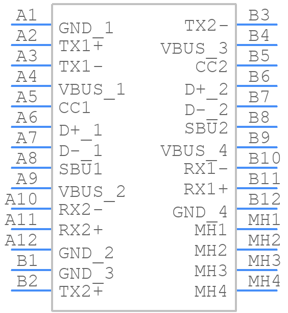 DX07S024JA1R1300 - JAE - PCB symbol