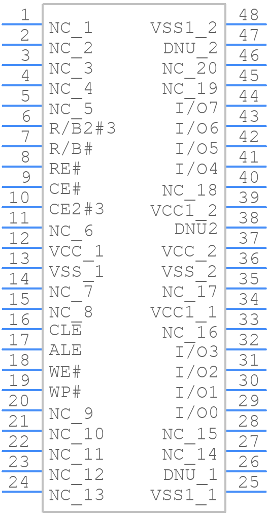 MT29F4G08ABAFAWP-IT:F - Micron - PCB symbol