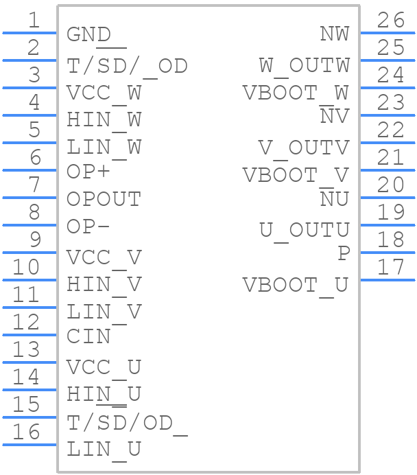 STGIPNS3H60T-H - STMicroelectronics - PCB symbol