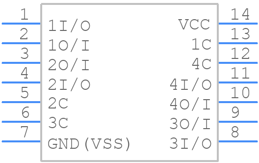 TC74HC4066AFT - Toshiba - PCB symbol