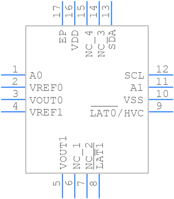 MCP47CMB22-E/MG - Microchip - PCB symbol