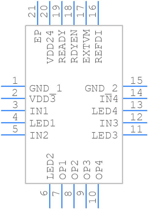 MAX22193ATP+ - Analog Devices - PCB symbol