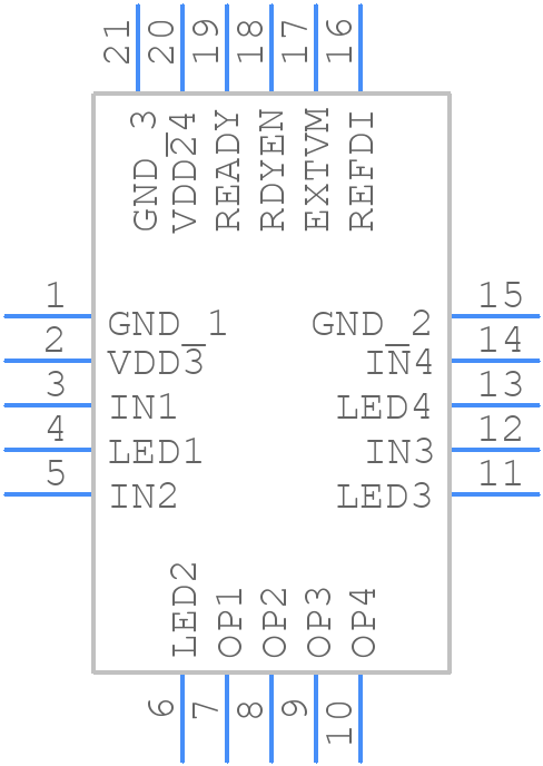 MAX22193ATP+ - Analog Devices - PCB symbol