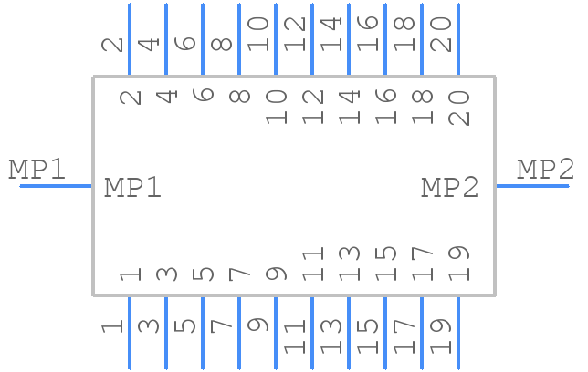 20PS-JMCS-GAN-1-A-TF - JST (JAPAN SOLDERLESS TERMINALS) - PCB symbol