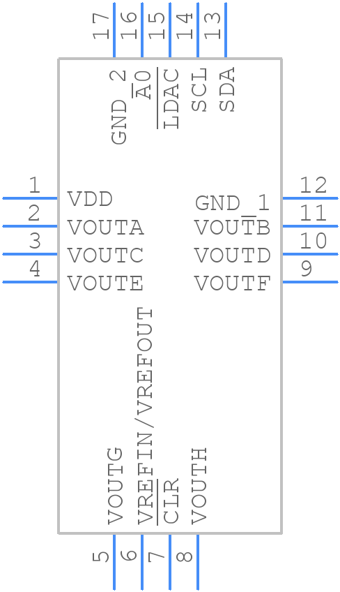 AD5669RBCPZ-2500R7 - Analog Devices - PCB symbol